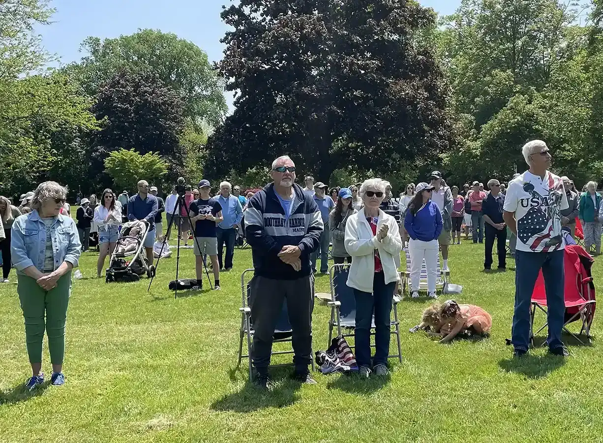 People at Memorial Day Lawson park, Scituate