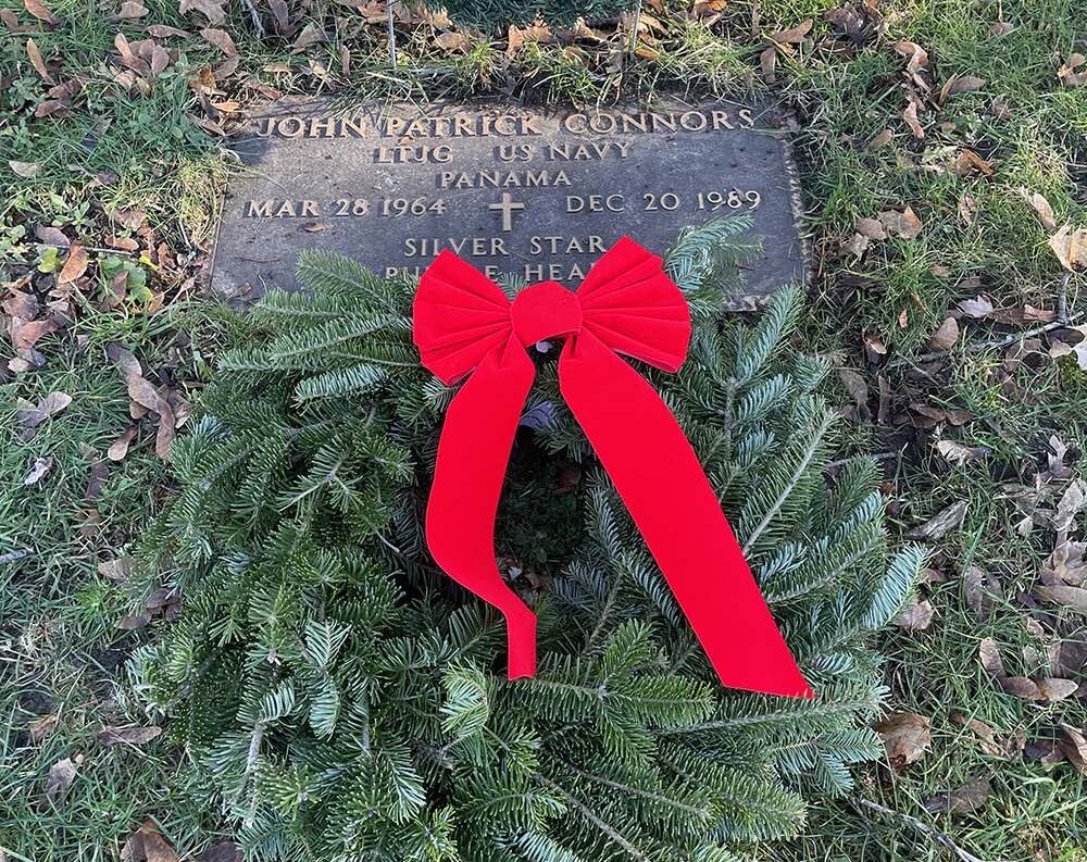 John P. Connors Memorial, wreath